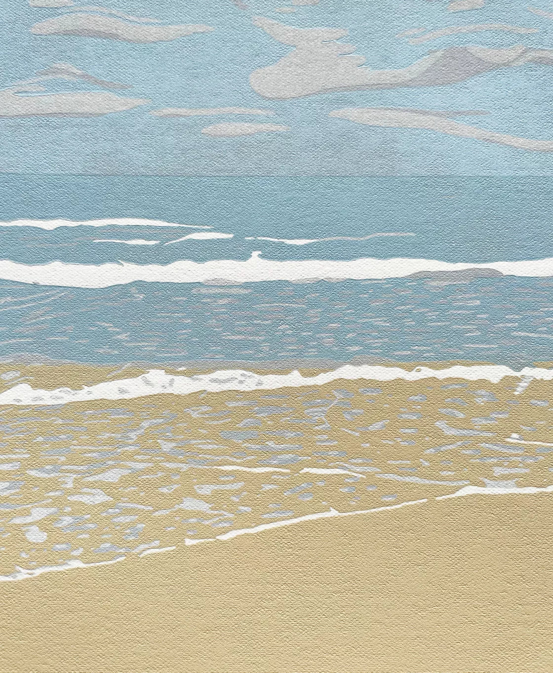 Beach (2022) Linocut print from a limited edition of 20