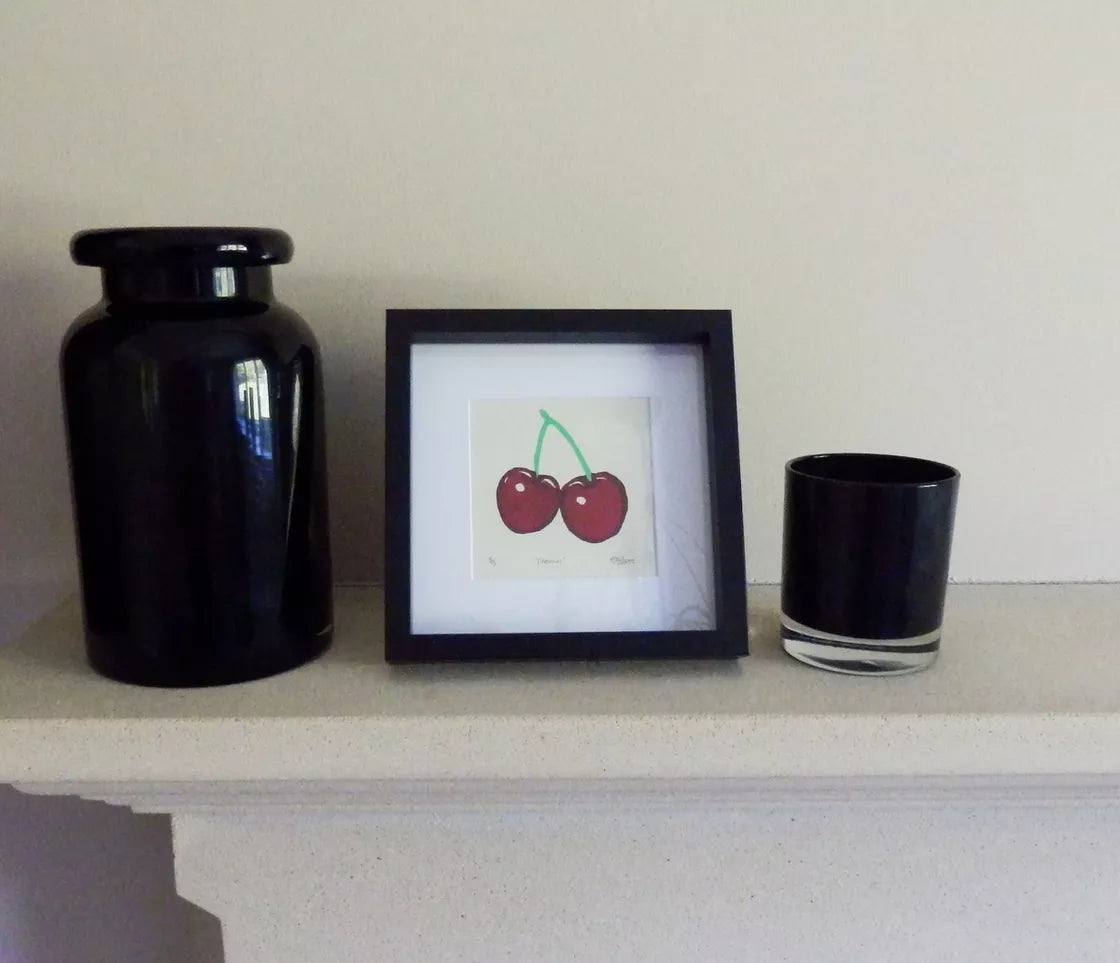 Cherries (2019) Linocut print from a limited edition of 15