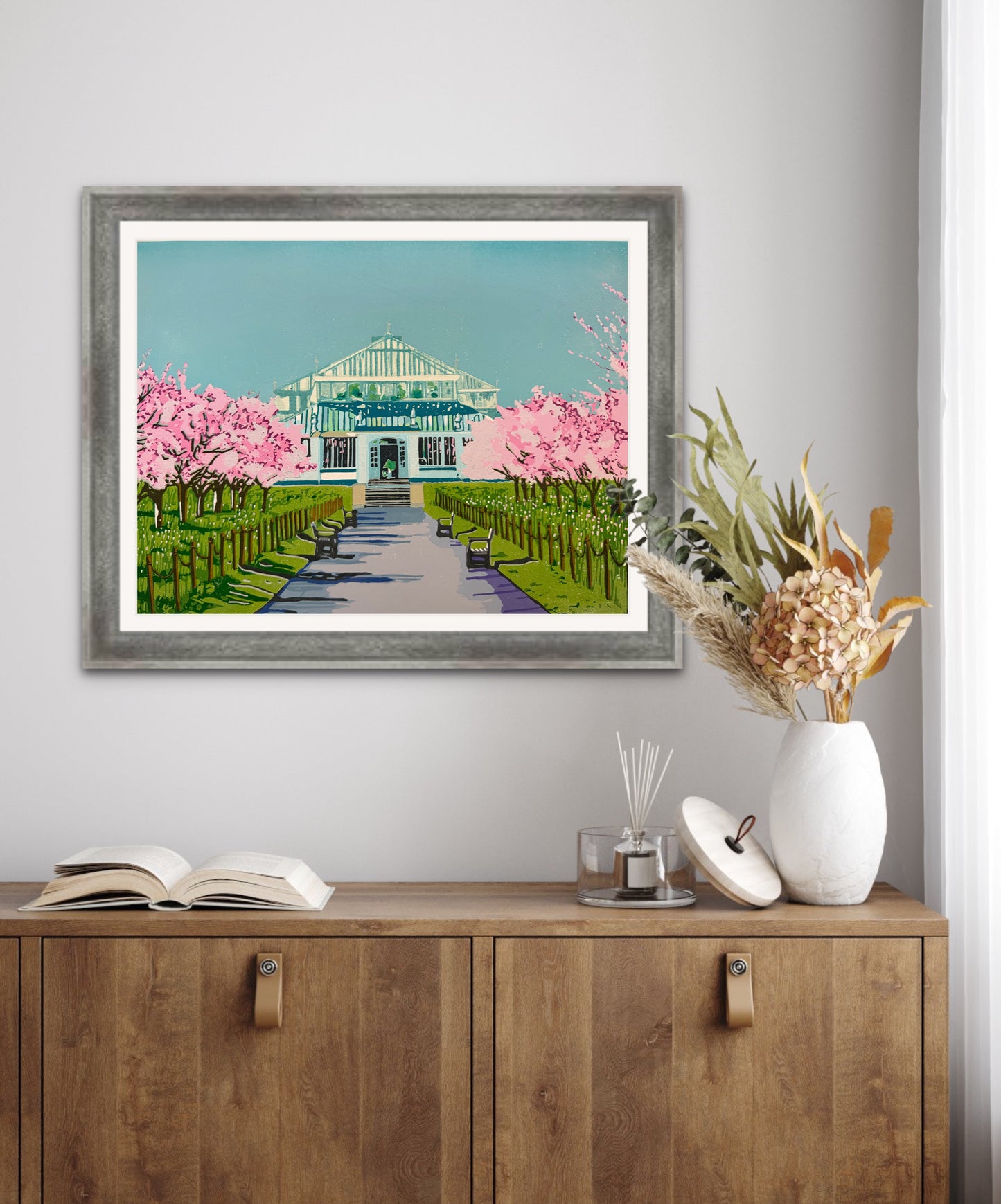 *Blossom in Kew Gardens, Linocut