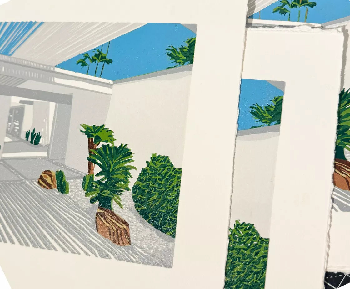 * Palm Springs Series Print 2 (2023) Linocut print from a limited edition of 6