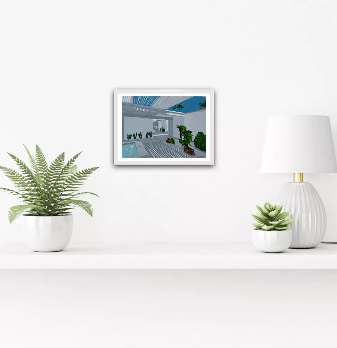 * Palm Springs Series Print 2 (2023) Linocut print from a limited edition of 6