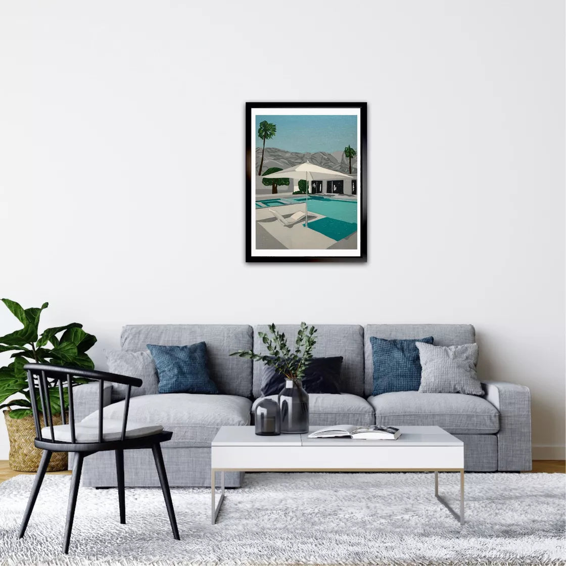 * Palm Springs Series Print 1 (2023) Linocut print from a limited edition of 10