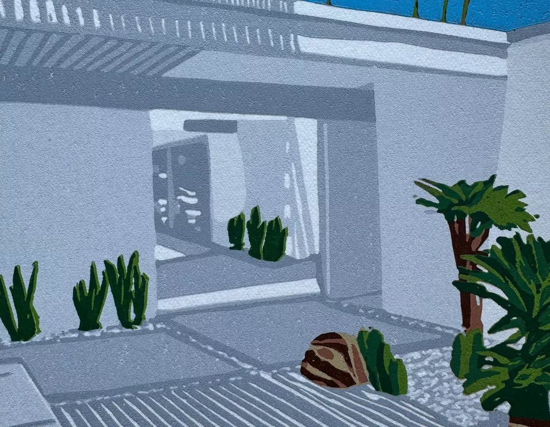 * Palm Springs Series Print 2 (2023) Linocut print from a limited edition of 6