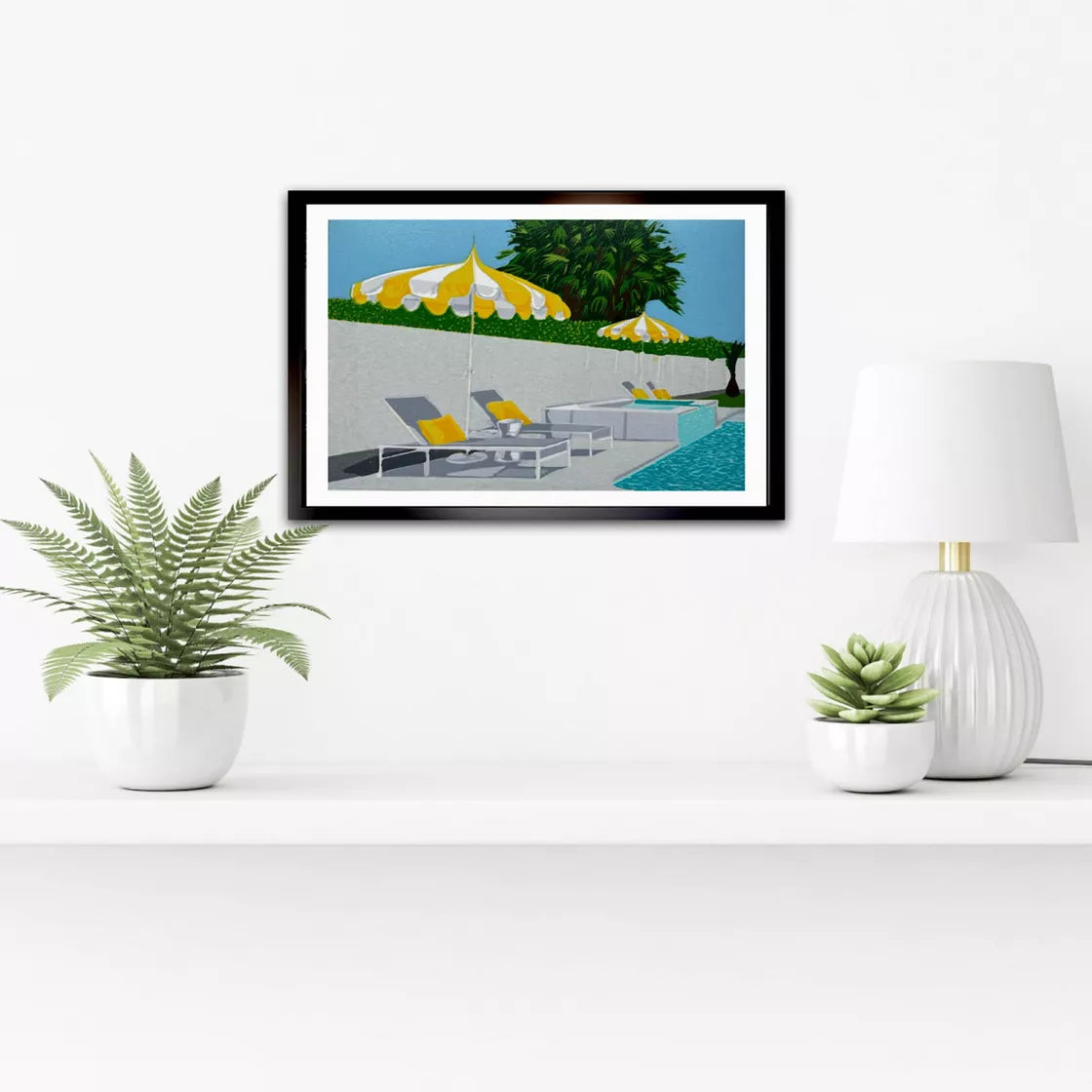 * Palm Springs Series 3 (2023) Linocut print from a limited edition of 12