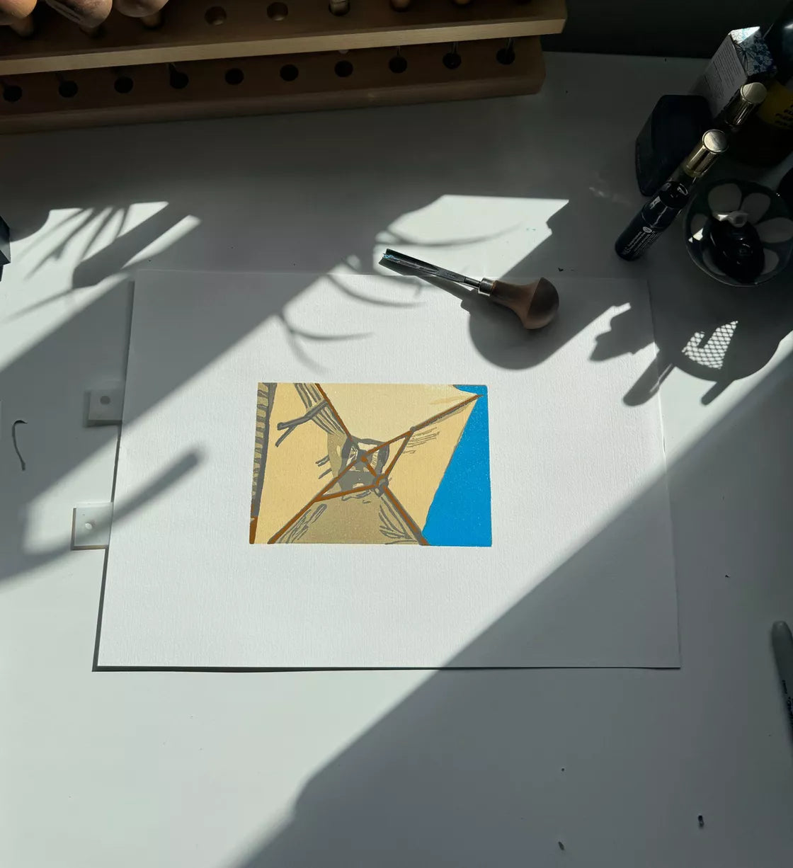 * Shade (2024) Linocut print from a limited edition of 5