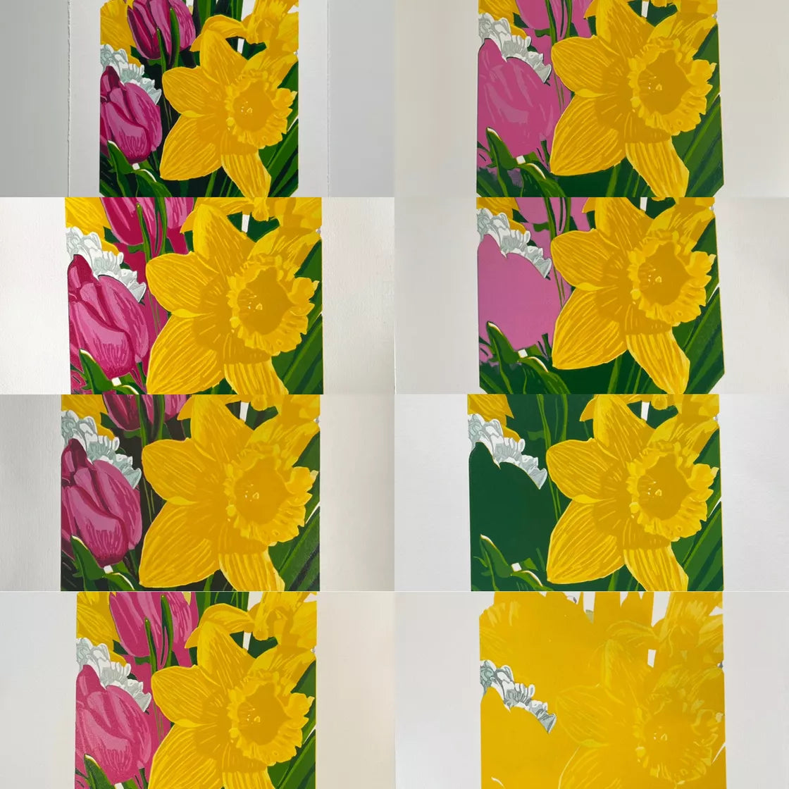 Spring Bouquet (2021) Linocut print from a limited edition of 9
