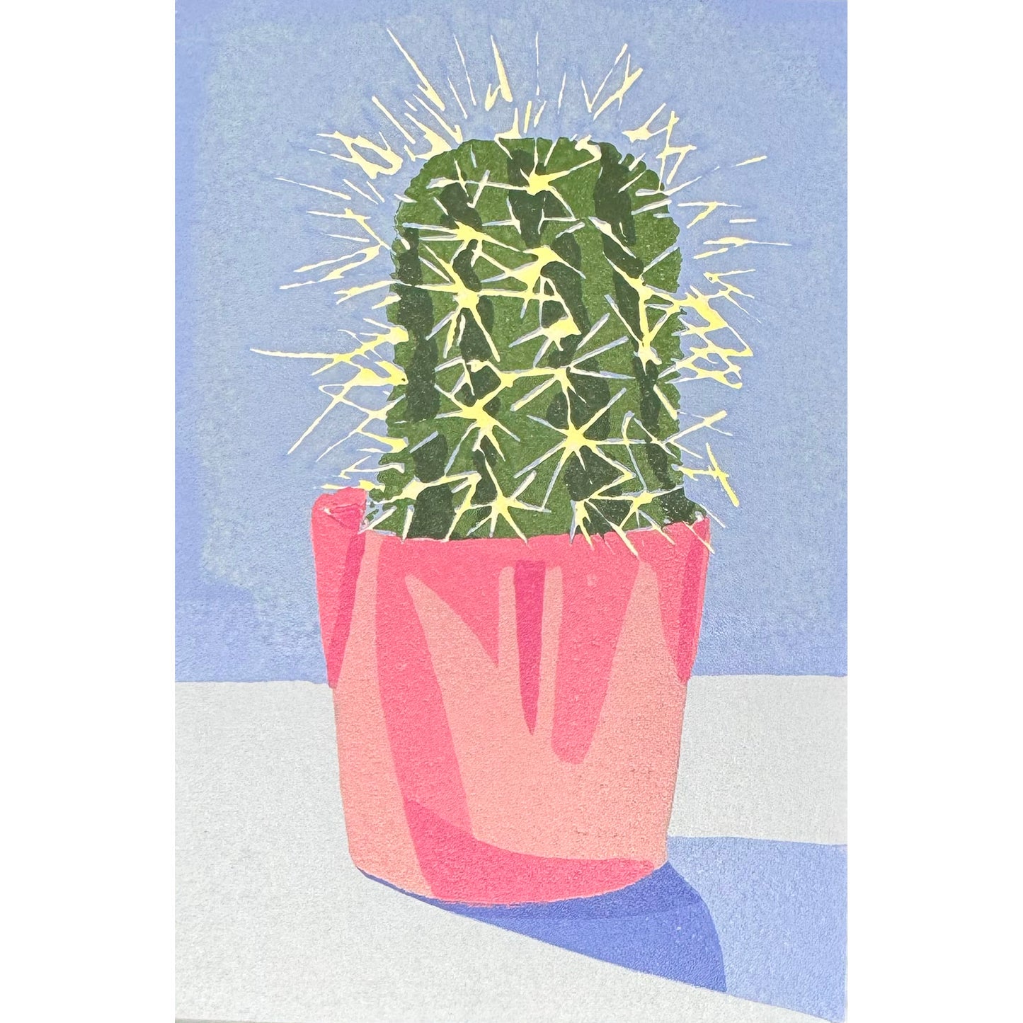 Cactus (2024) Linocut print from a limited edition of 5
