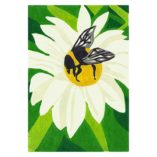 Daisy and Bee (2018) Linocut print from a limited edition of 12