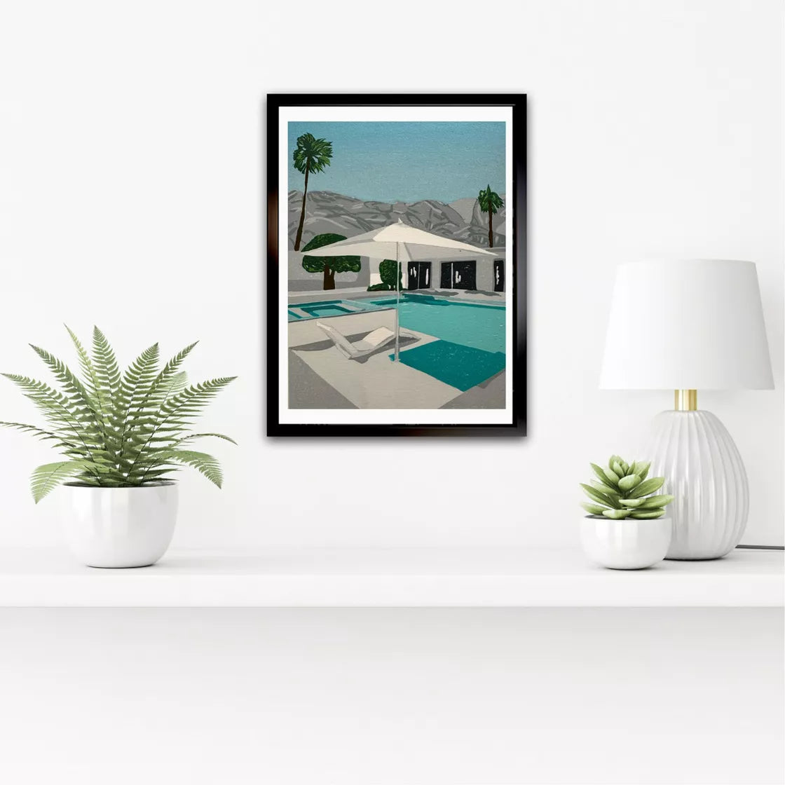 * Palm Springs Series Print 1 (2023) Linocut print from a limited edition of 10