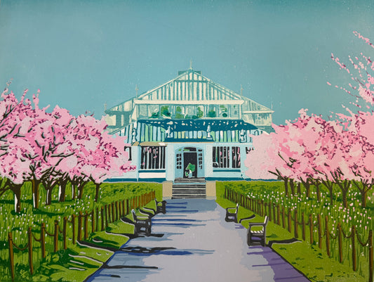 *Blossom in Kew Gardens, Linocut